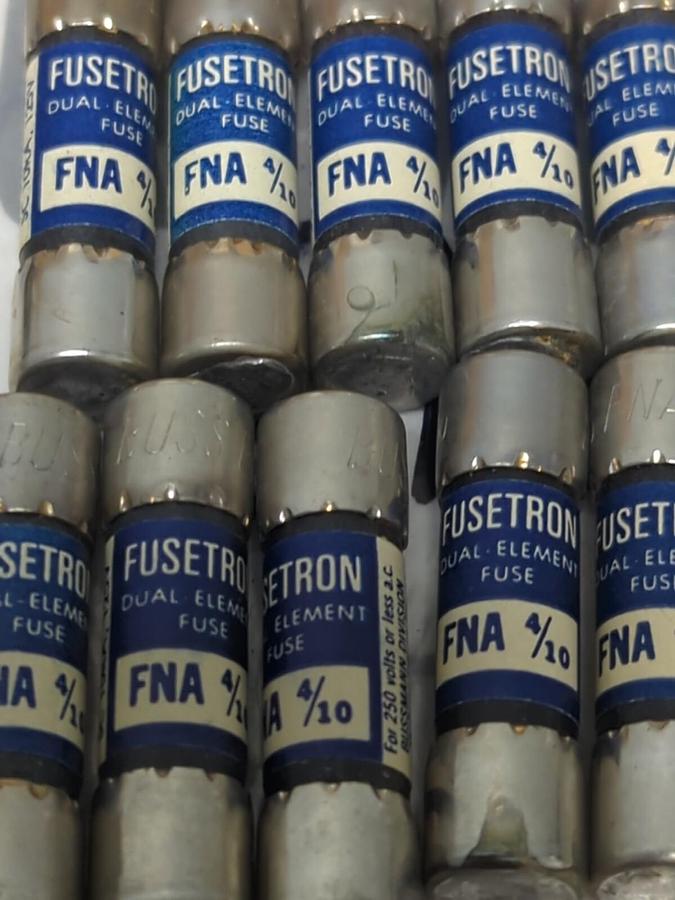 COOPER BUSSMANN,FNA-4/10,FUSETRON 4/10 AMP FUSE LOT OF 23 NOS