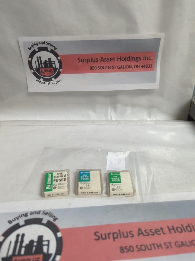 LITTELFUSE,3AG 6-1/4A 313,SLO-BLO FUSE LOT OF 15 PCS NOS