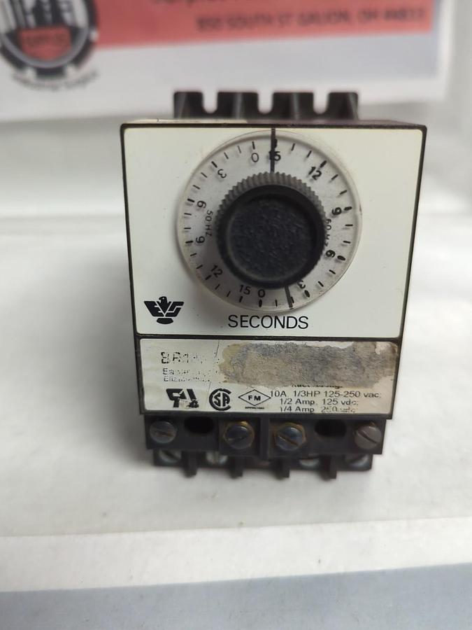 Used EAGLE SIGNAL,BR13A6,TIME DELAY RELAY 0-15 SECONDS PRE-OWNED