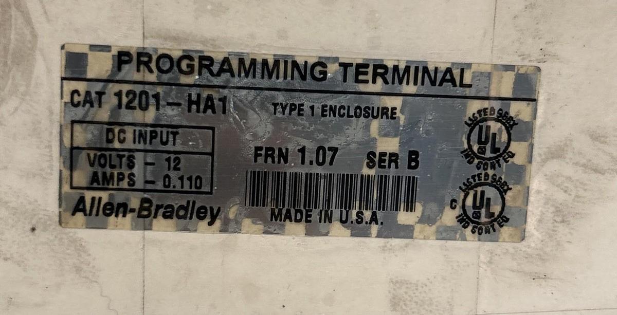 Used ALLEN BRADLEY,1201-HA1,PROGRAMMING TERMINAL