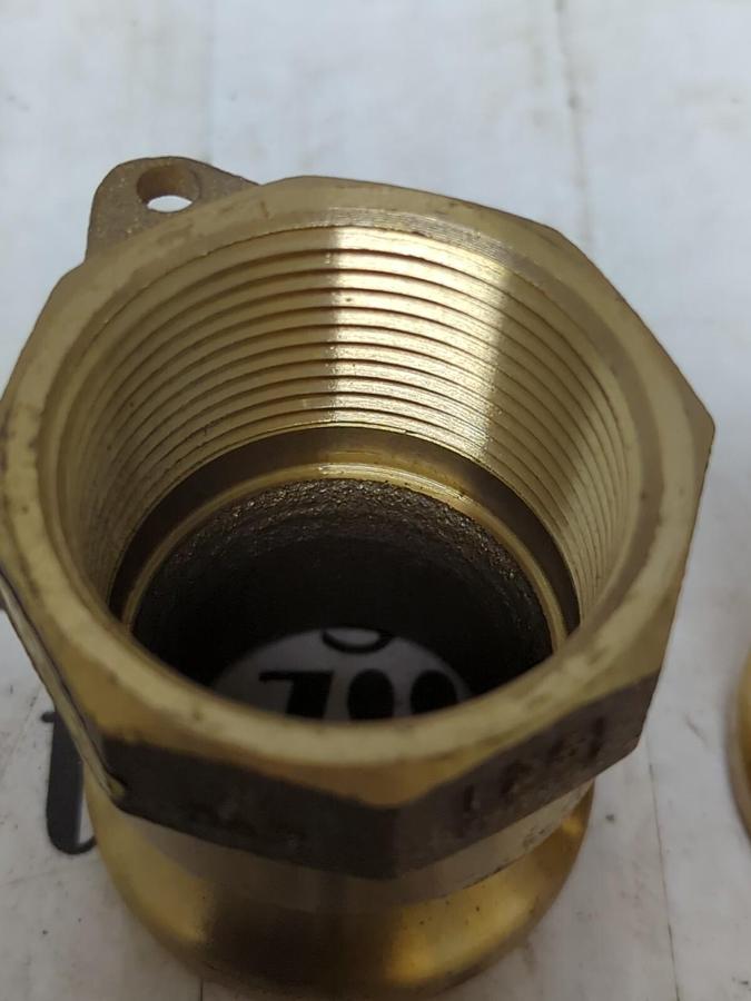 CAMLOCK,125A,BRASS QUICK COUPLING 1-1/4 MALE X 1-1/4 FEMALE NPT LOT OF 2 NOS