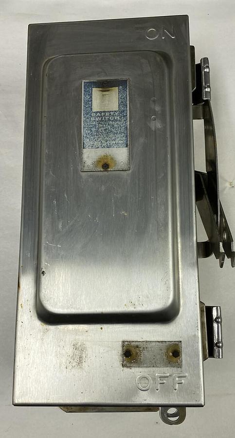 Used Square D,H221DS,Stainless Safety Switch 30AMP 240V