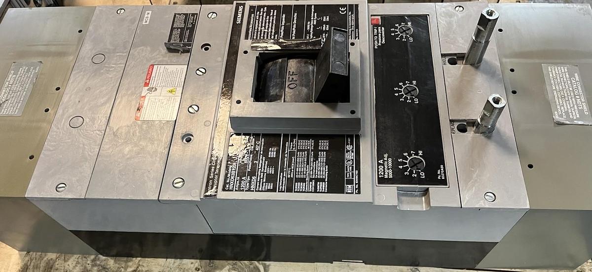 Used SIEMENS,HNXD63B120,CIRCUIT BREAKER 1200 AMP 600V 3P TYPE HNXD6
