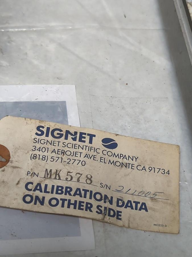 Used SIGNET,P57840,BATCH ACCUMULATOR PRE-OWNED