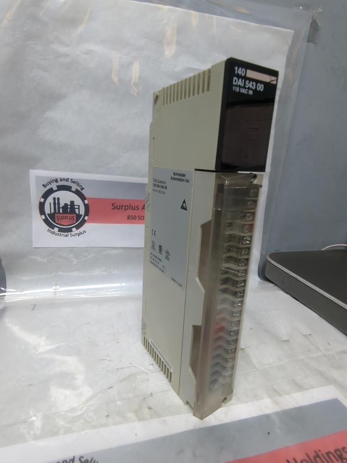 Used SCHNEIDER AUTOMATION,140 DAI 543090,TSX QUANTUM INPUT MODULE AC IN 115V 2XS USED