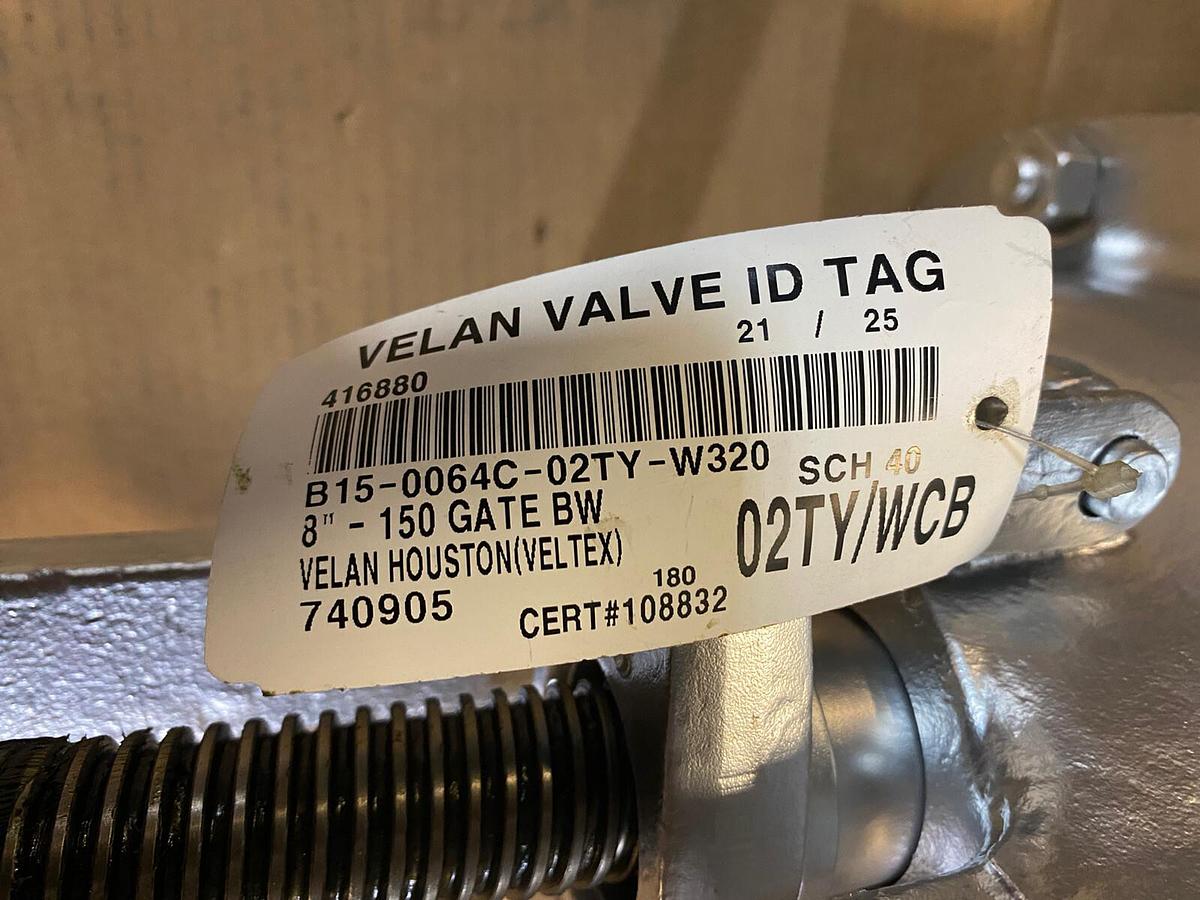 Used Velan,B15-0064C-02TY-W320,Gate Valve 8 Inch Class 150