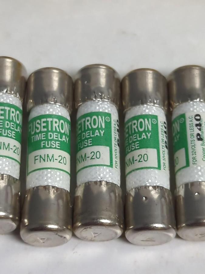 COOPER BUSSMANN,FNM-20,FUSETRON 20 AMP FUSES BOX OF 10 NOS