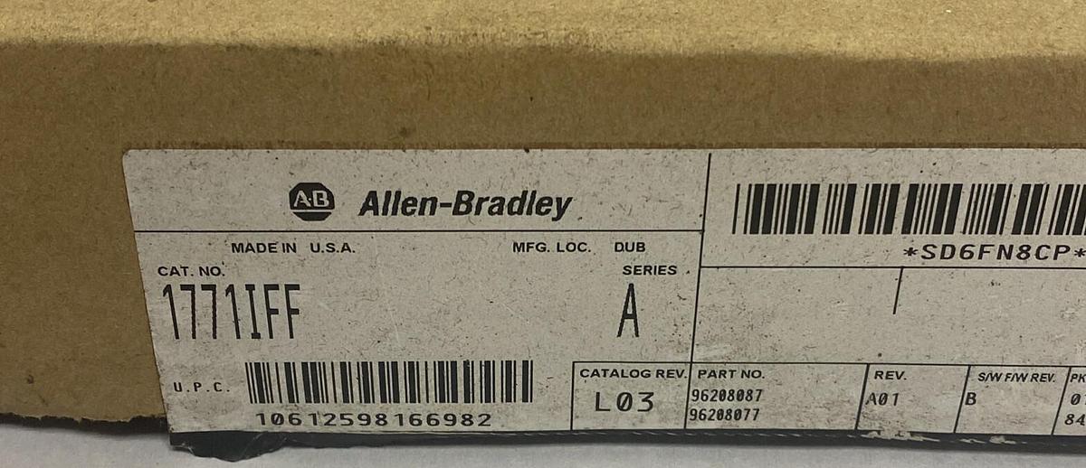 Allen Bradley,1771-IFF,Ser A Fast Analog Input Module NOS