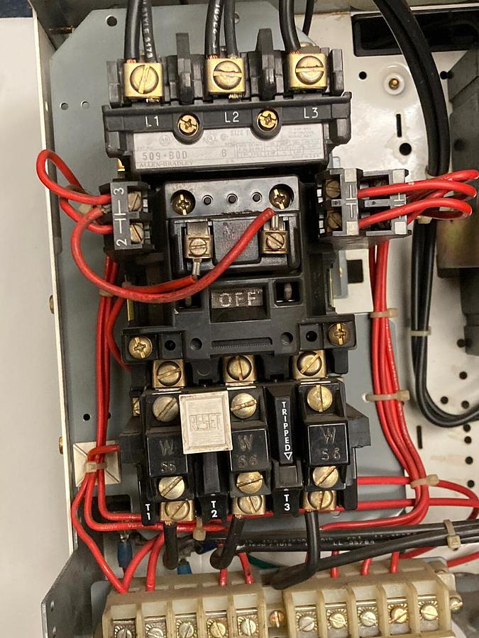 Used Allen Bradley,2113B,Size 1 MCC 12 INCH Starter Bucket 27 Amp