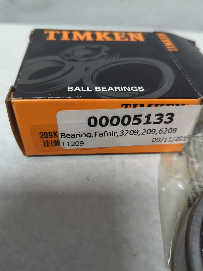 TIMKEN,209K,DEEP GROOVE BALL BEARING 45MM BORE NOS