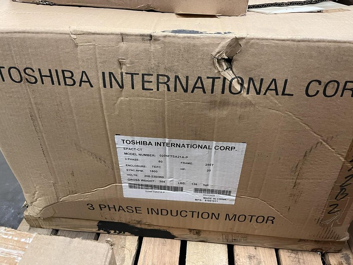 TOSHIBA,0204FTS21A-P,EPACT-CT MOTOR 20HP 1800RPM 3PH 256T