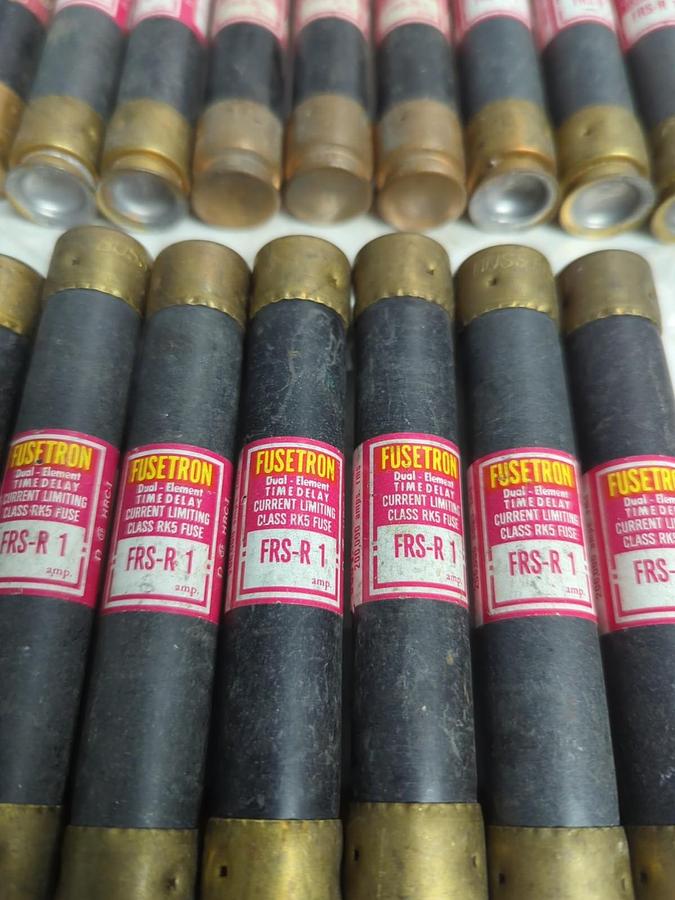 Used COOPER BUSSMANN,FRS-R-1,FUSETRON 1 AMP FUSE LOT OF 16 PRE-OWNED