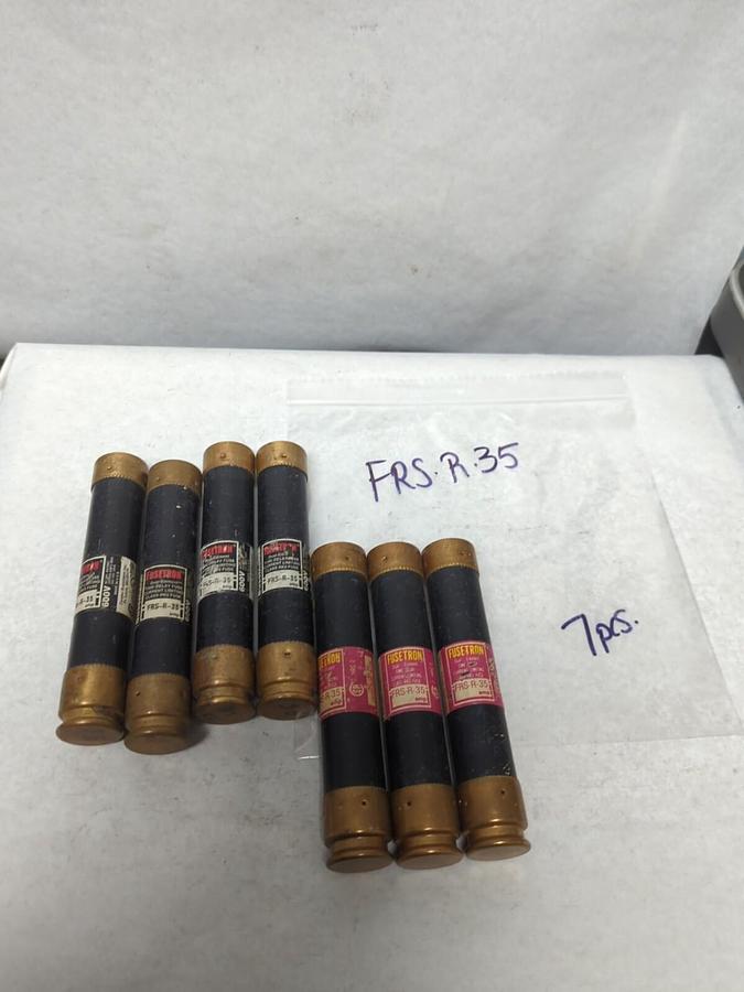 Used COOPER BUSSMANN,FRS-R-35,FUSETRON 35 AMP FUSE LOT OF 7 PRE-OWNED