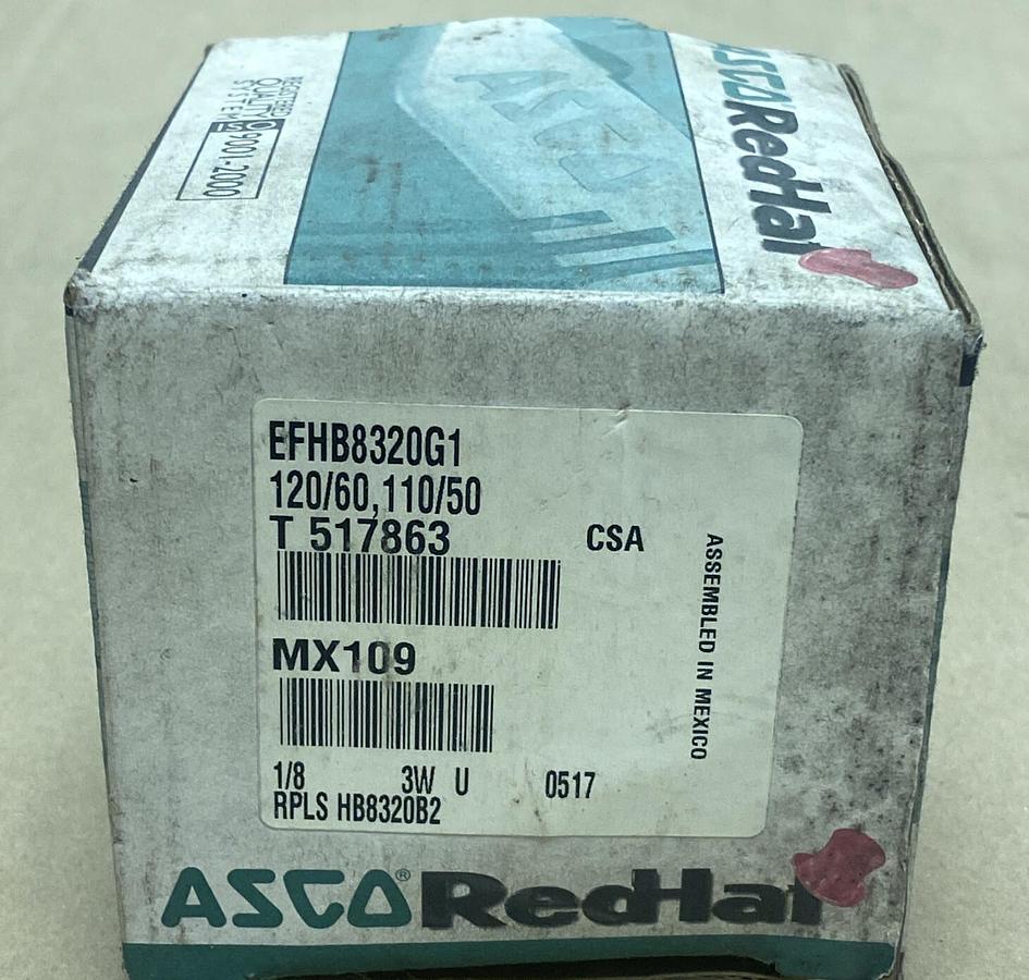 Asco,EFHB8320G1,Solenoid Valve 1/8" 120/60 110/50 NOS