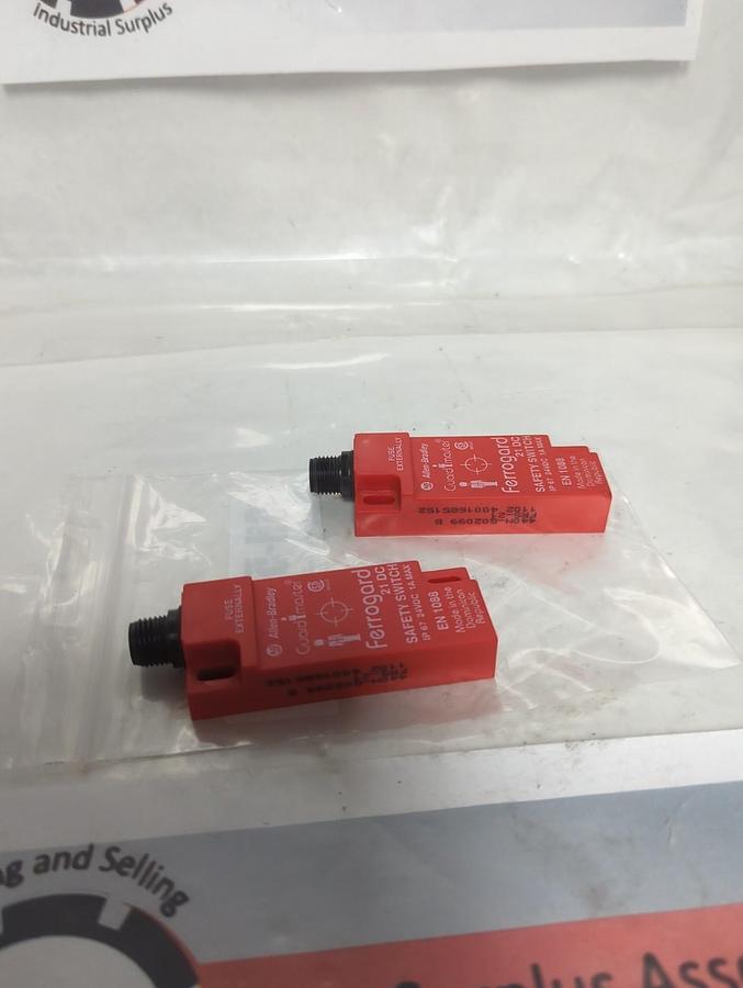 Used ALLEN-BRADLEY,EN-1088,FERROGARD SAFETY SWITCH LOT OF 2 PRE-OWNED