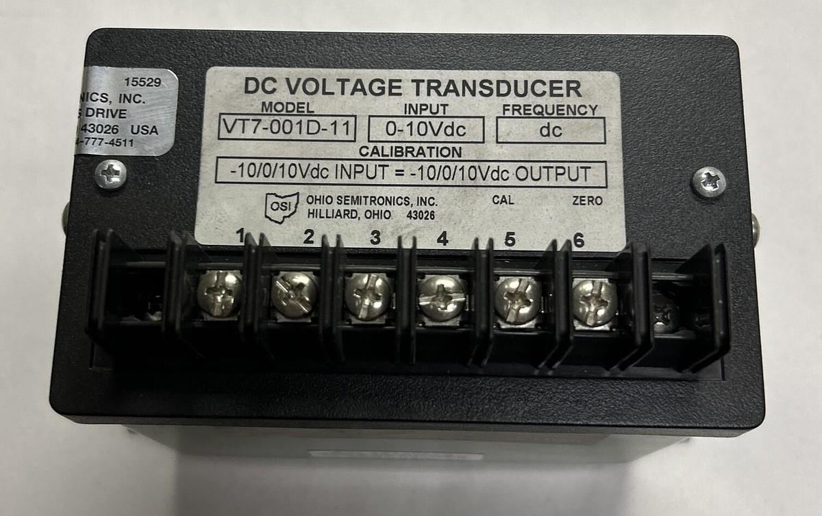 OHIO SEMITRONICS,VT7-001D-11,DC VOLTAGE TRANSDUCER NOS