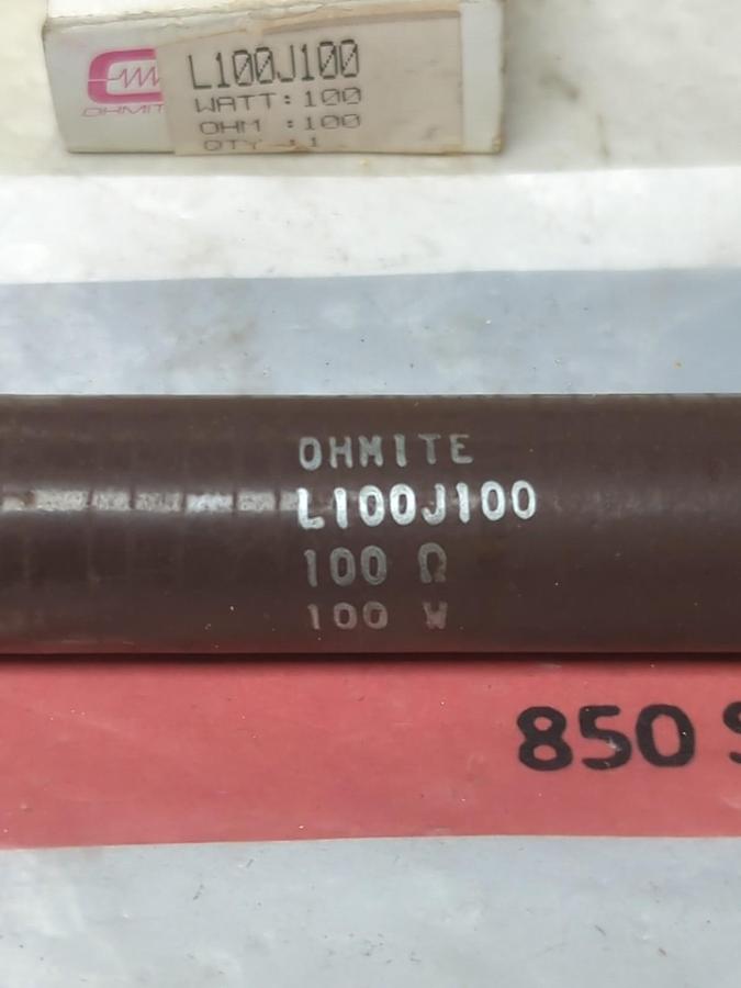 OHMITE,L100J100,RESISTOR 100 OHM 100 WATT NOS