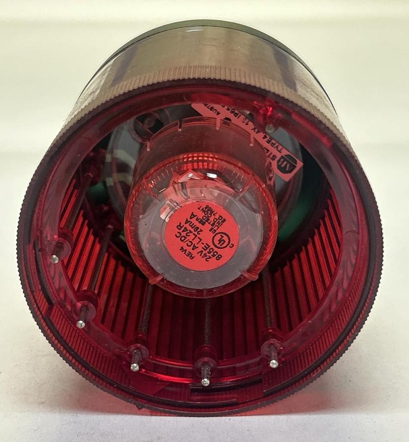 Used ALLEN BRADLEY,855T-B24TL4,RED STEADY LED STACK LIGHT