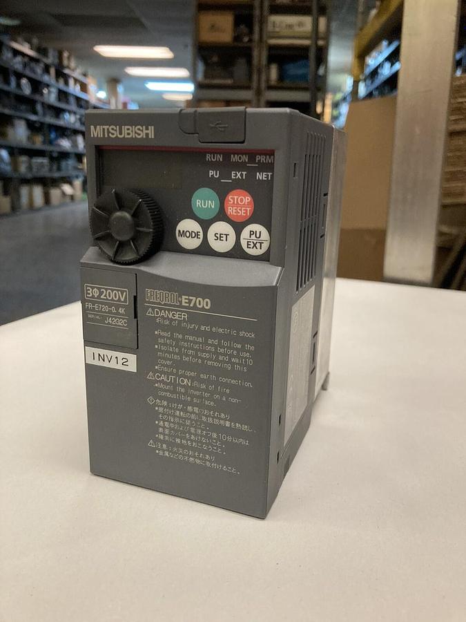 Used Mitsubishi Electric,FR-E720-0.4K Freqrol E700, Inverter Module 220V 0.4KW Unit