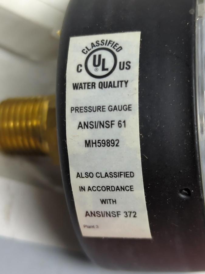 TRERICE,800B2502BA160,GAUGE 2-1/2 IN FACE 1/4 IN NPT BCK CONNECTION 160PSI NOS