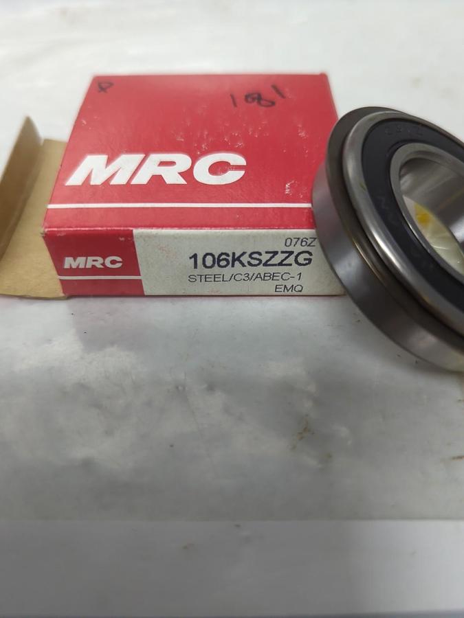 MRC,106KSZZG,RUBBER SEALED WITHBALL BEARING WITH SNAP RING NOS