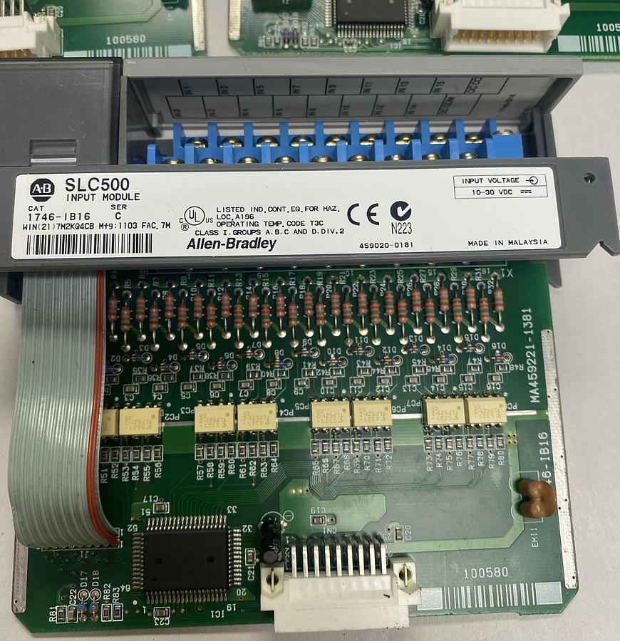 Used Allen-Bradley,1746-IB16,Ser C Input Module Lot Of 3