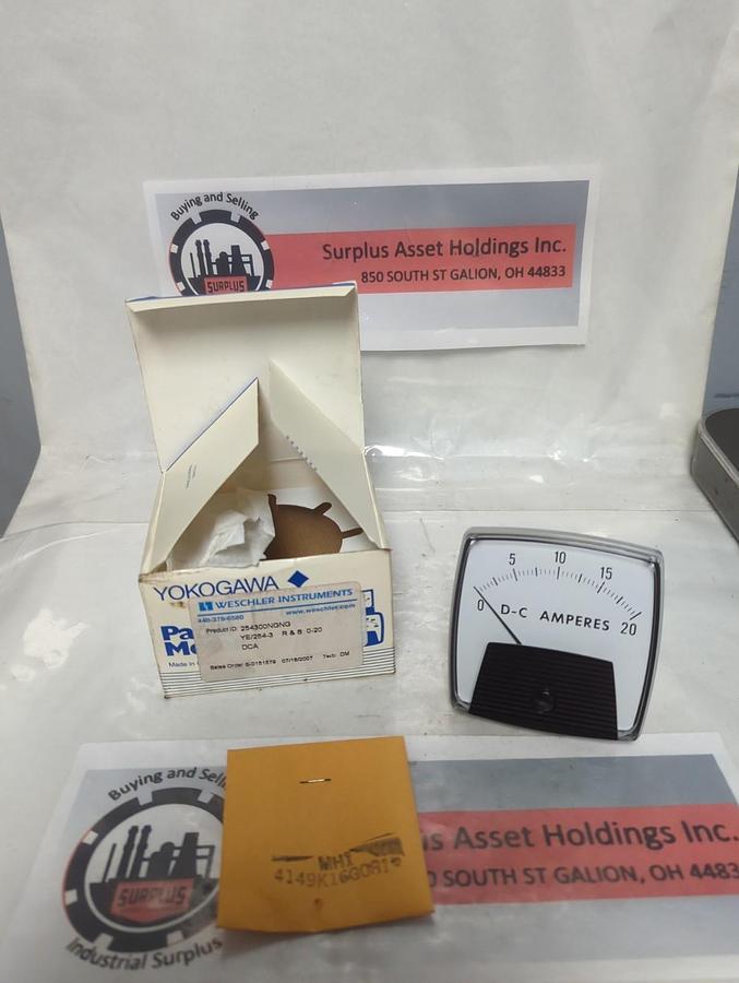 YOKOGAWA,YE/254-3,PANEL METER 0-20 DCA NOS