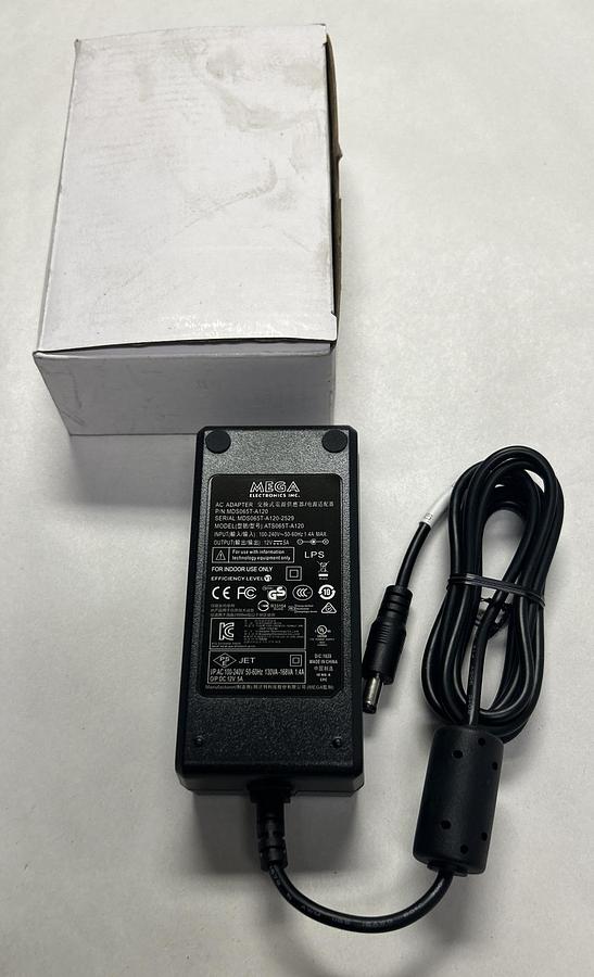 MEGA ELECTRONICS,MDS065T-A120-2529,AC ADAPTER NEW