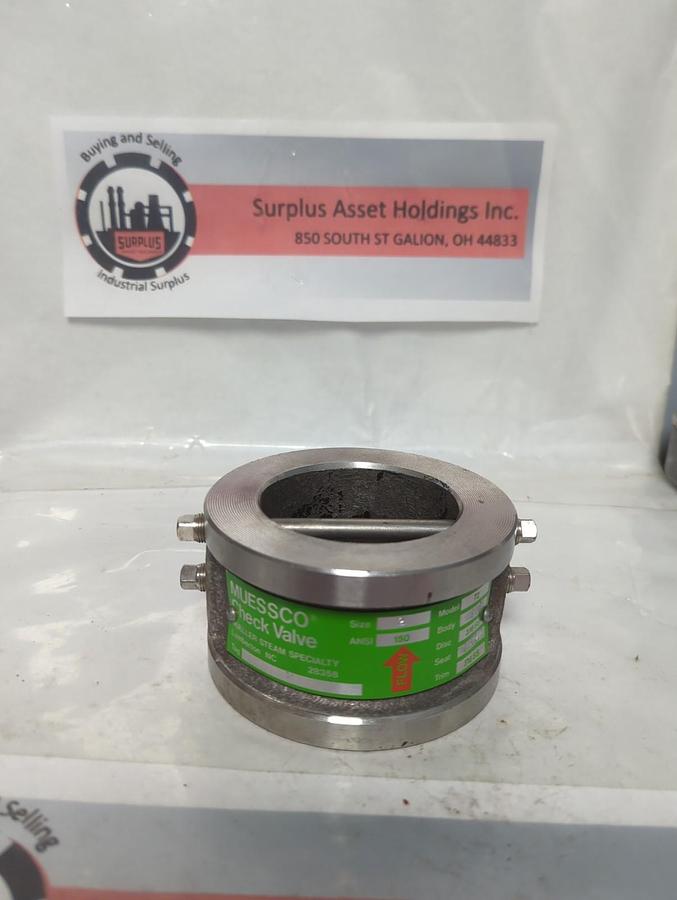 Used MEUSSCO,MODEL 72,SIZE 2 CHECK VALVE ANSI 150 PRE-OWNED