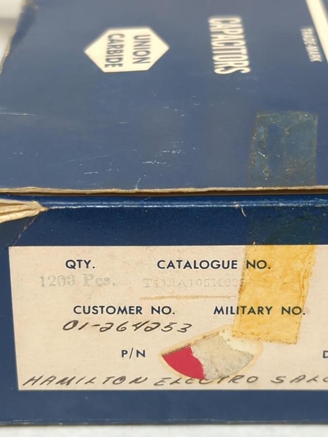 KEMET,T110A105K035AS,CAPACITORS 10% LOT OF 8 BOXES OF 150 TOTAL 1200 PCS NOS