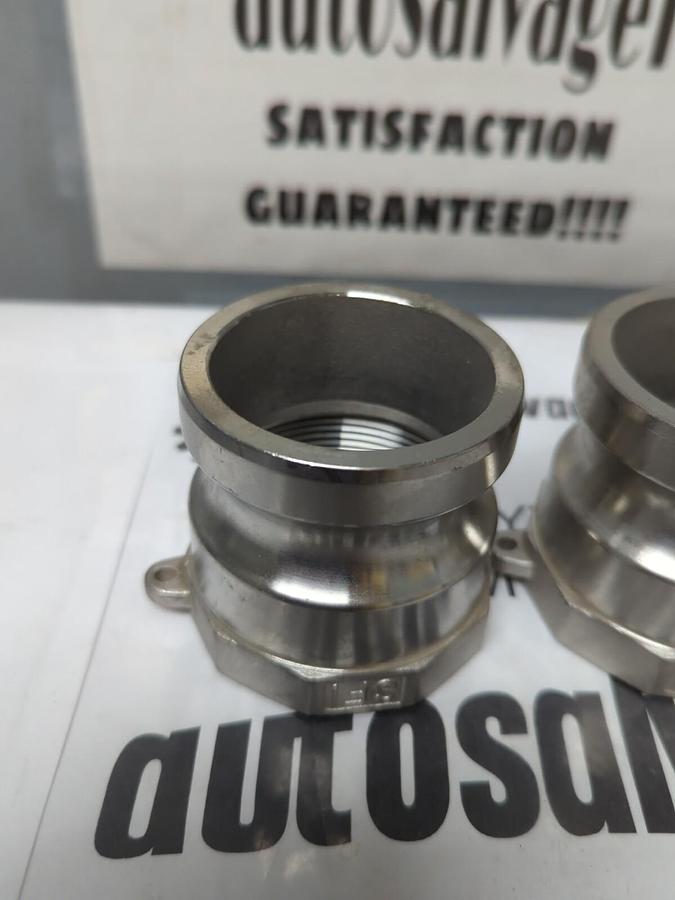 DIXON ANDREWS,200-A, 2 INCH 316 CAM & GROOVE COUPLING ADAPTER LOT OF 2 NOS