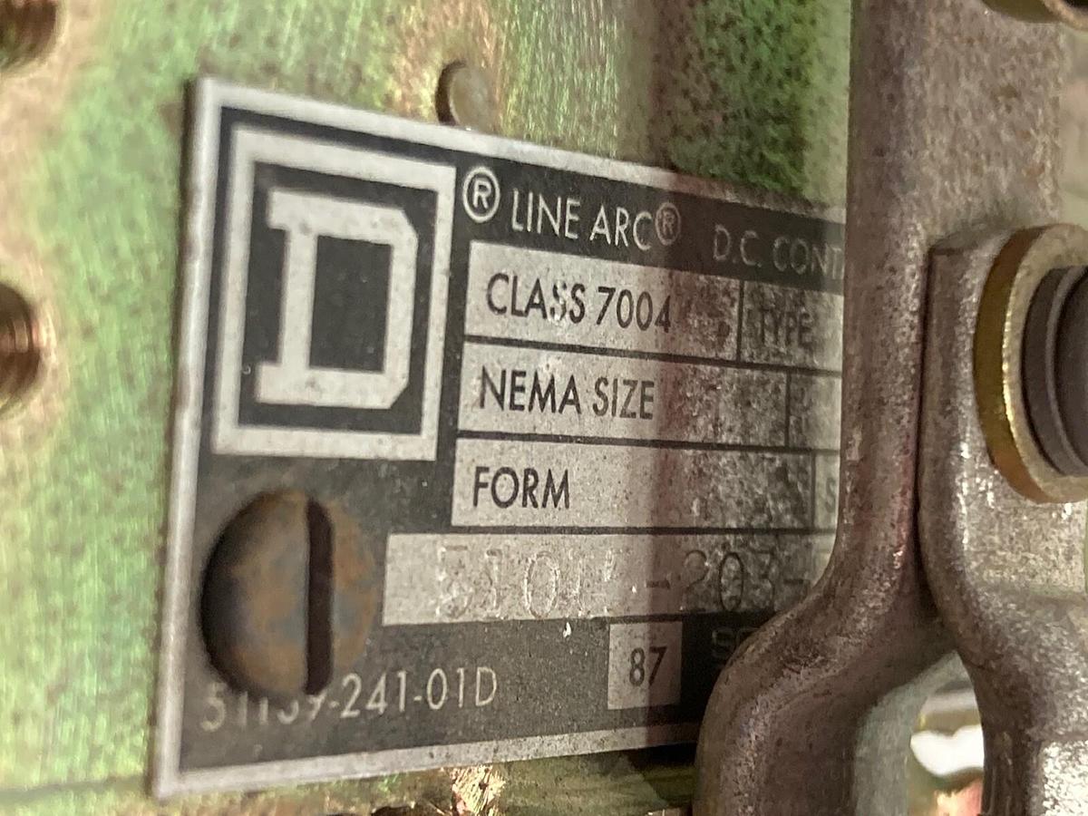 Square D,7004 Type XC0-1,SIze 1 Line Arc DC Contactor