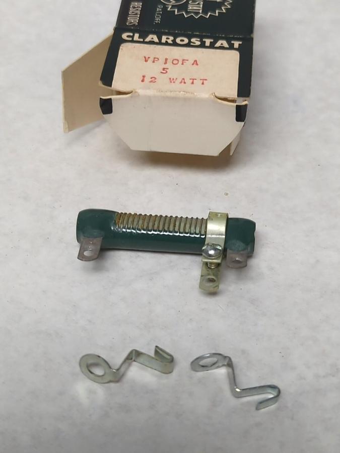 CLAROSTAT,VP10FA,ADJUSTABLE RESISTOR 12 WATT LOT OF 2 NOS
