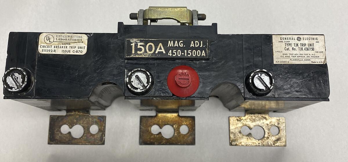 Used GE,TJK435T150,Circuit Breaker Trip Unit 150A 3 Pole