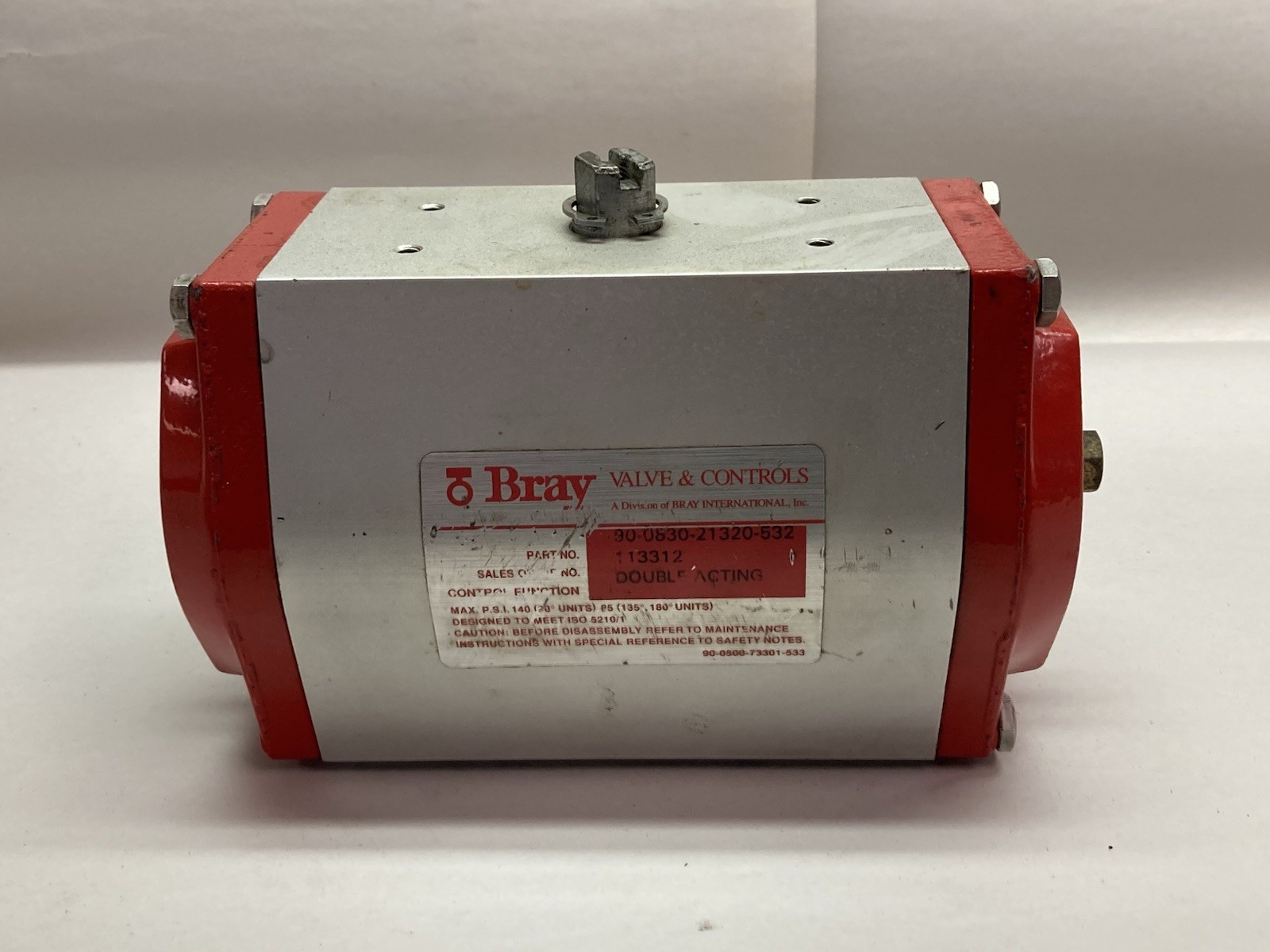 Used Bray,90-0830-21320-532,Double Acting Pneumatic Valve Actuator