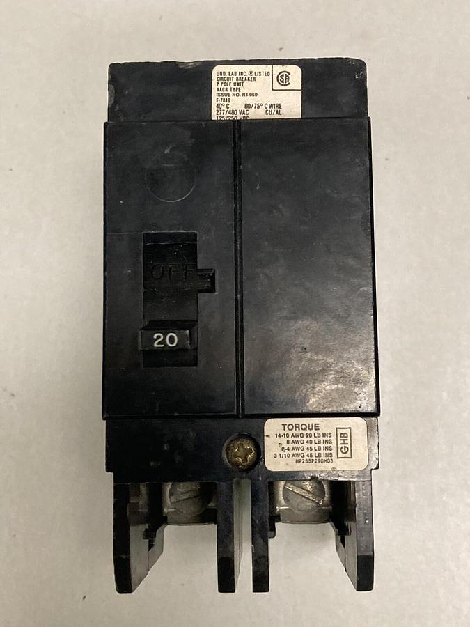 Used Cutler-Hammer,GHB2020,Industrial Circuit Breaker