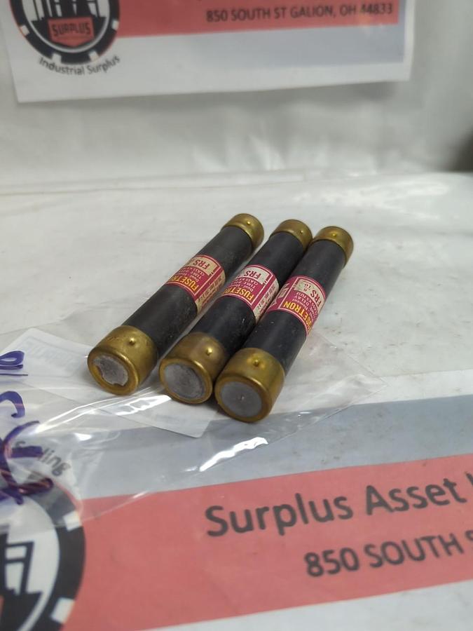 Used COOPER BUSSMANN,FRS-8/10,FUSETRON 8/10 AMP FUSE LOT OF 3 PRE-OWNED