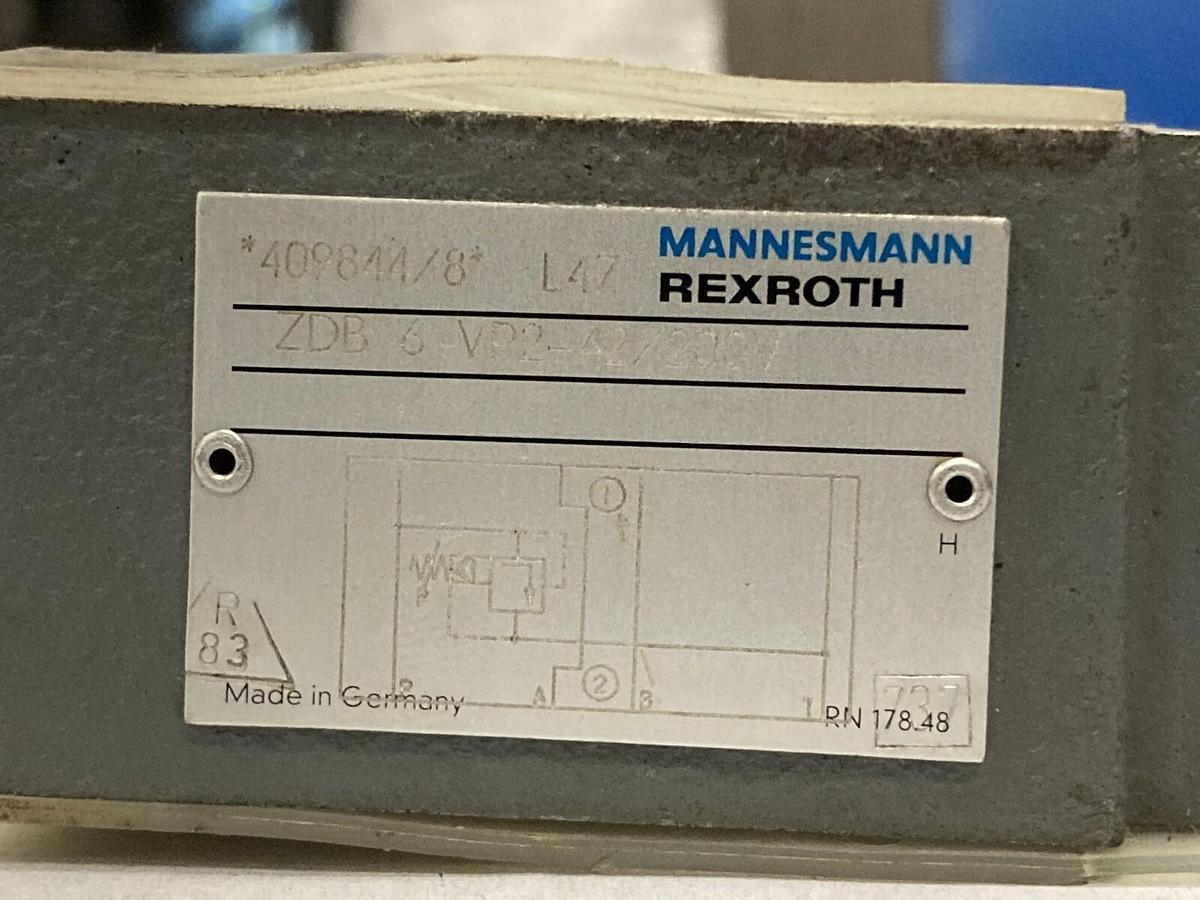 Used Rexroth,ZDB 6 VP2-42/200V,Hydraulic Relief Valve
