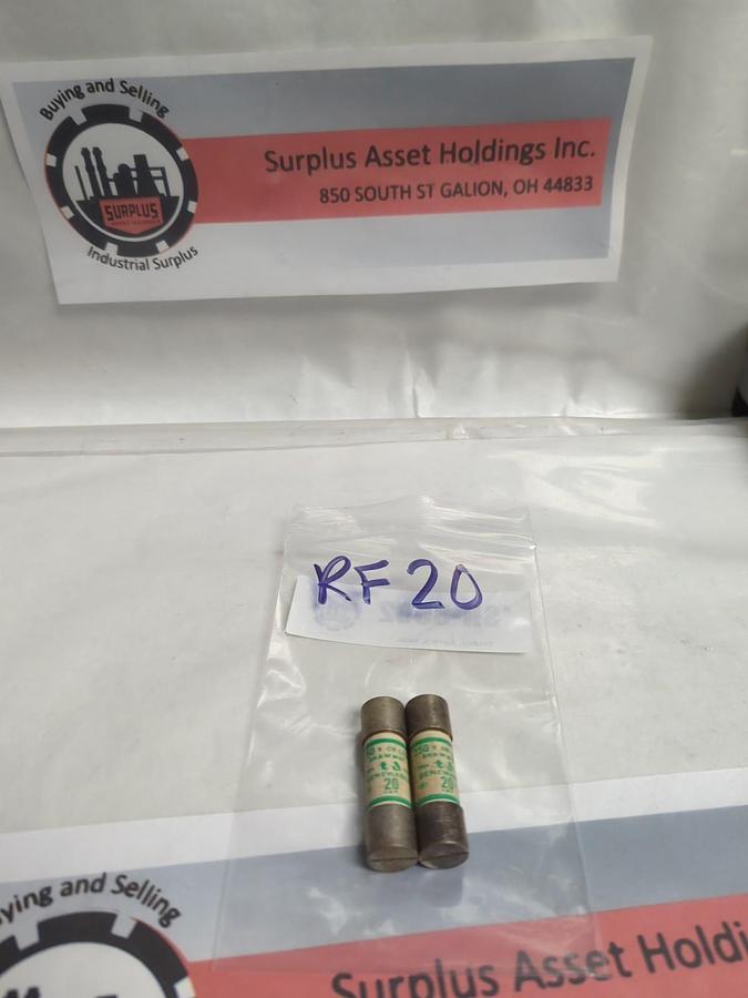 GOULD SHAWMUT,RF-20,RENEWABLE 20 AMP FUSE LOT OF 2 PRE-OWNED