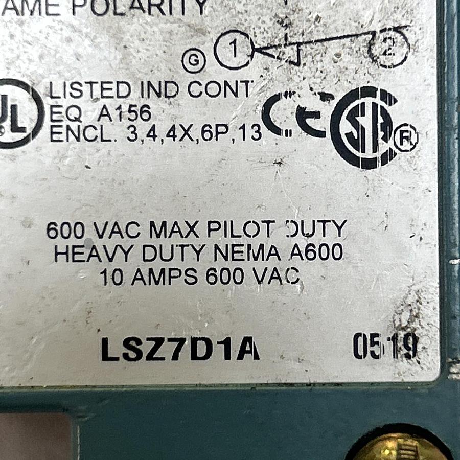 Used HONEYWELL,LSZ7D1A,MICRO SWITCH LIMIT SWITCH