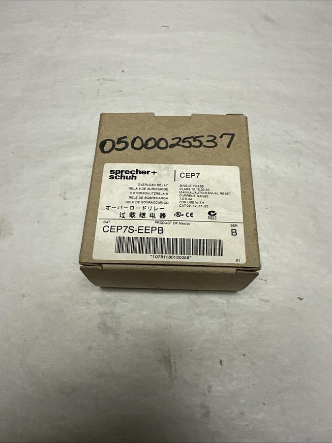 Used Sprecher+Schuh,CEP7,Overload Relay