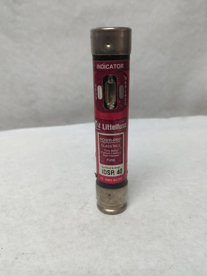 Used LITTELFUSE,IDSR-40,INDICATOR 40 AMP FUSE PRE-OWNED