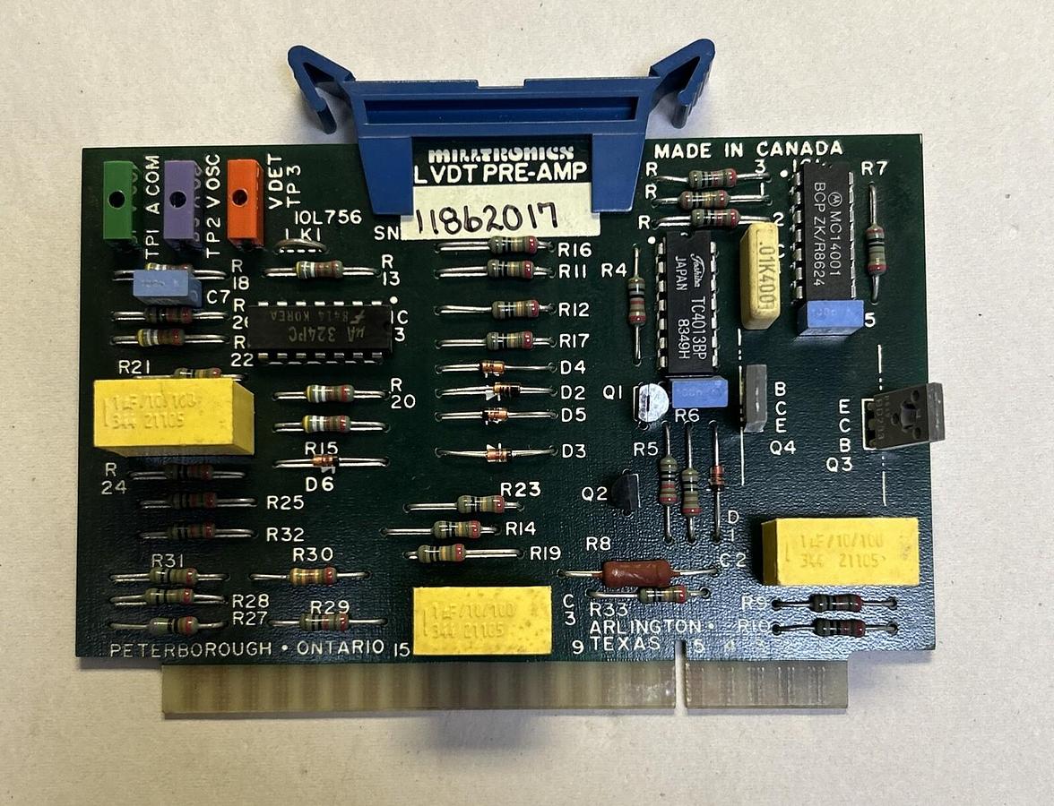Used MILLTRONICS,11862017,VDT PRE-AMP CIRCUIT BOARD