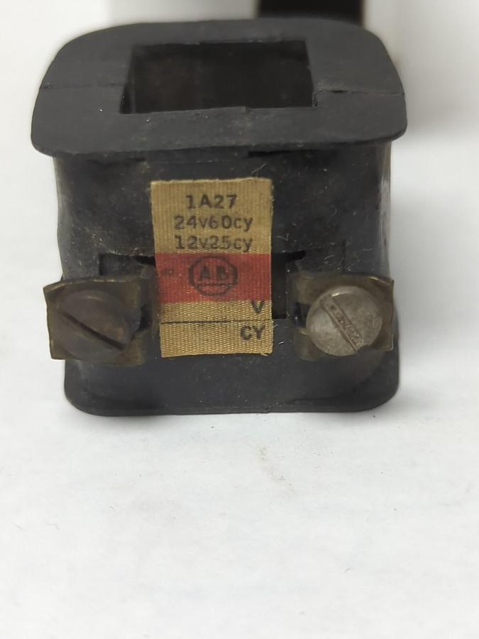 Used ALLEN BRADLEY,1A27,COIL 24V PRE-OWNED NOT IN ORINIAL BOX LOT OF 2