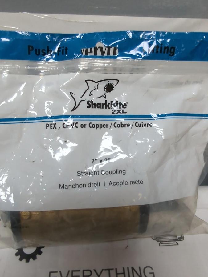SHARKBITE,SB0154,2 INCH X 2 INCH STRAIGHT COUPLING PUSH-FIT FITTING NOS
