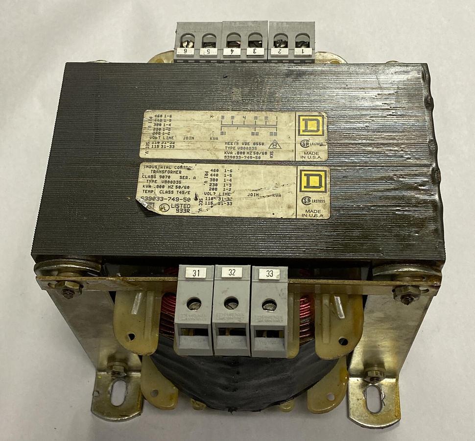 Used SQUARE D,9070V800D35,TRANSFORMER 800KVA