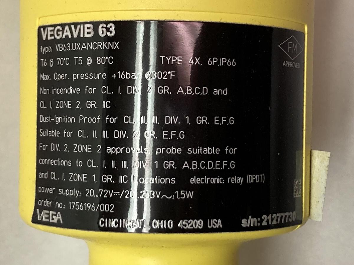 Vegavib 63,VB63.UXANCRKNX,Level Switch