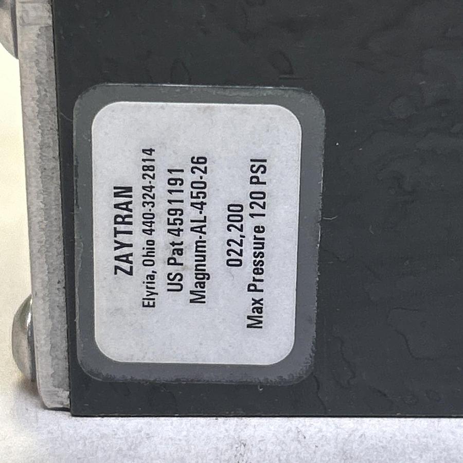 ZAYTRAN,MAGNUM-AL-450-26,PNEUMATIC GRIPPER CYLINDER 120PSI NOS