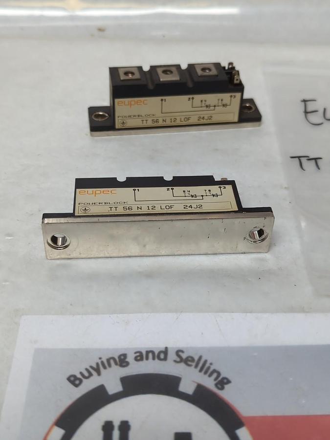 Used EUPEC,TT 56 N12 L0F 24J2,POWER BLOCK MODULE LOT OF 2 PRE-OWNED