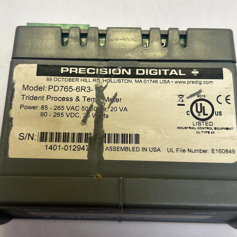 Used PRECISION DIGITAL,PD765-6R3-10,DIGITAL PANEL METER